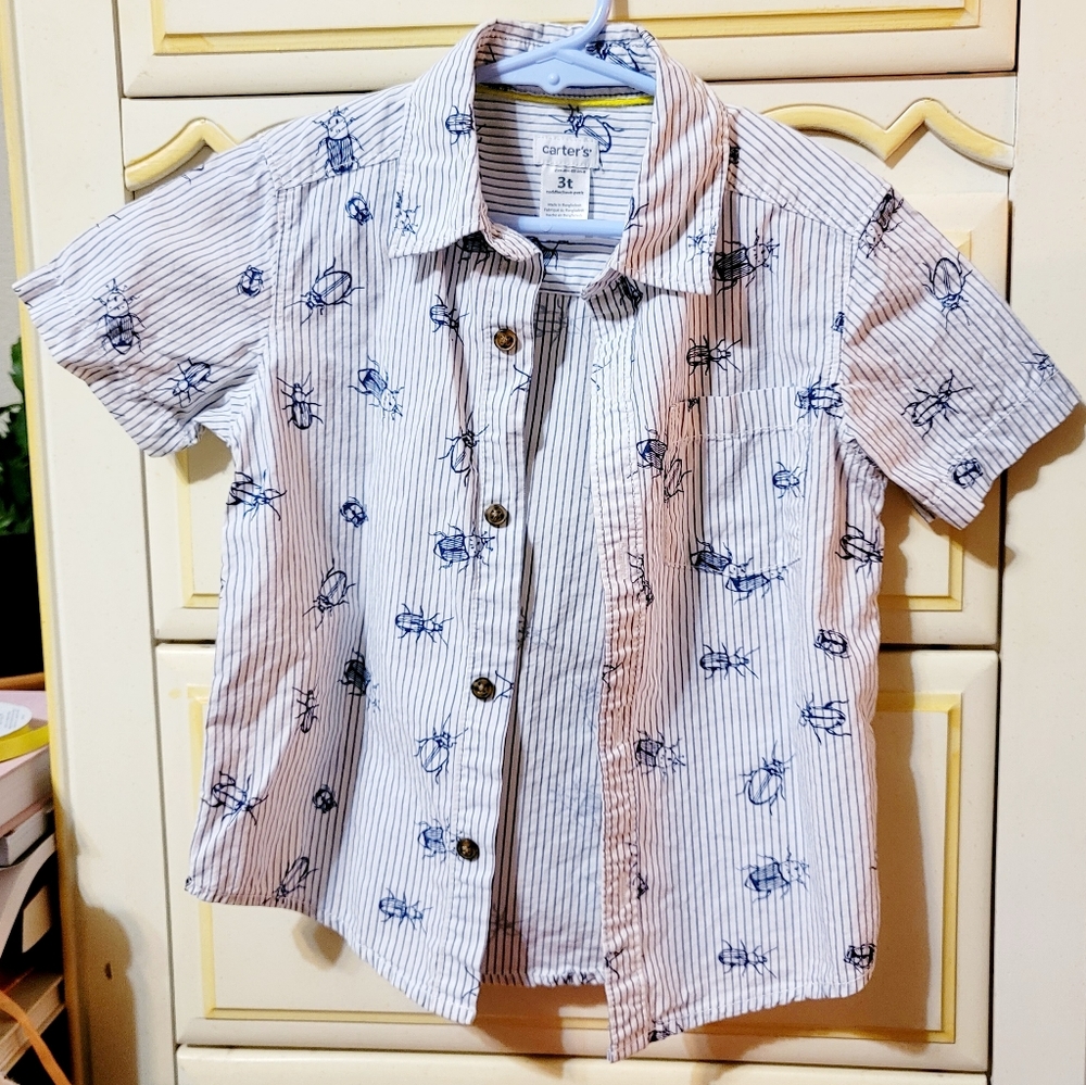 Carter's 3T button up bug shirt